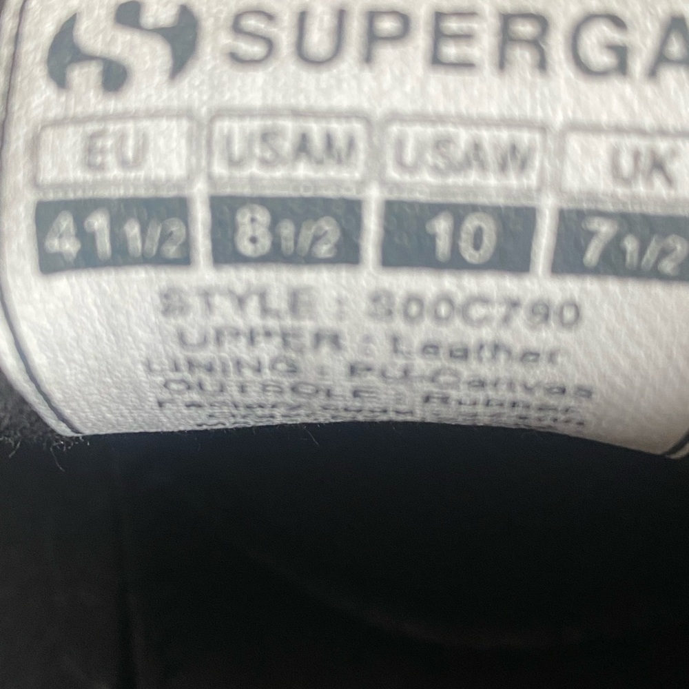 Superga Shoes Size 10W Color Black - Picture 6 of 9